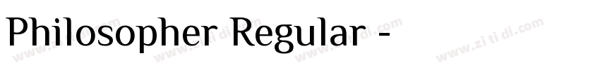 Philosopher Regular英字体转换